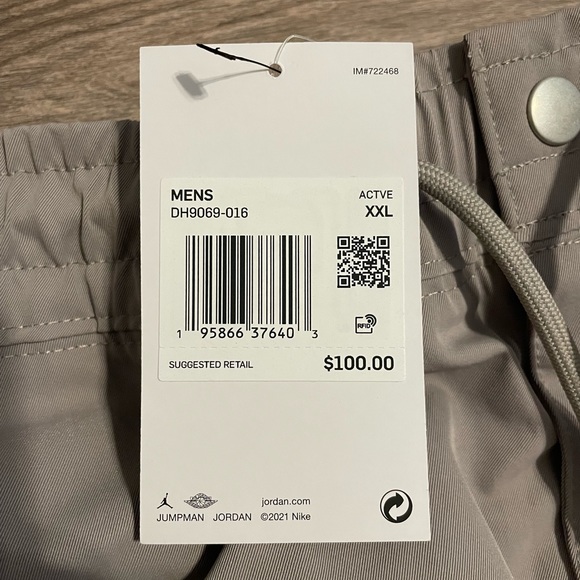 Nike Jordan Statement Essentials Utility Cargo Pants Stone Mens 2XL (DH9069-016) - Picture 4 of 12